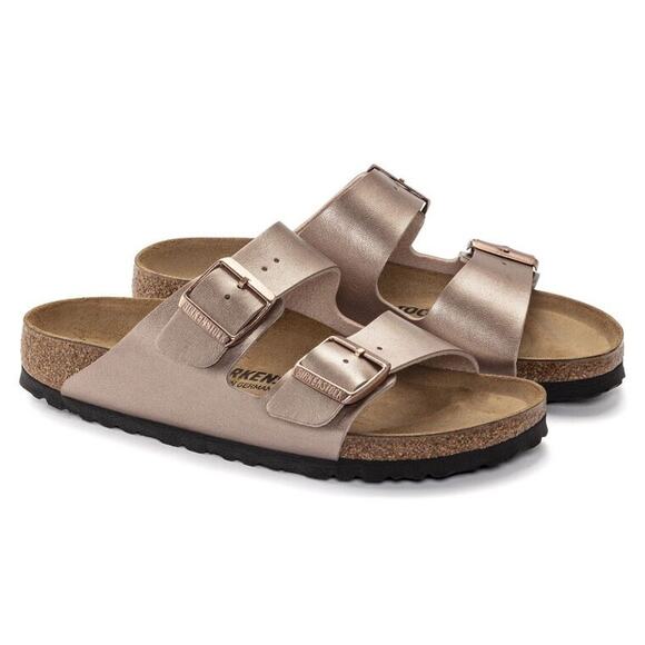 Birkenstock Arizona Birko-Flor Metallic Copper Sandals Women’s 6 Men’s 4 EU 37 - Picture 1 of 16